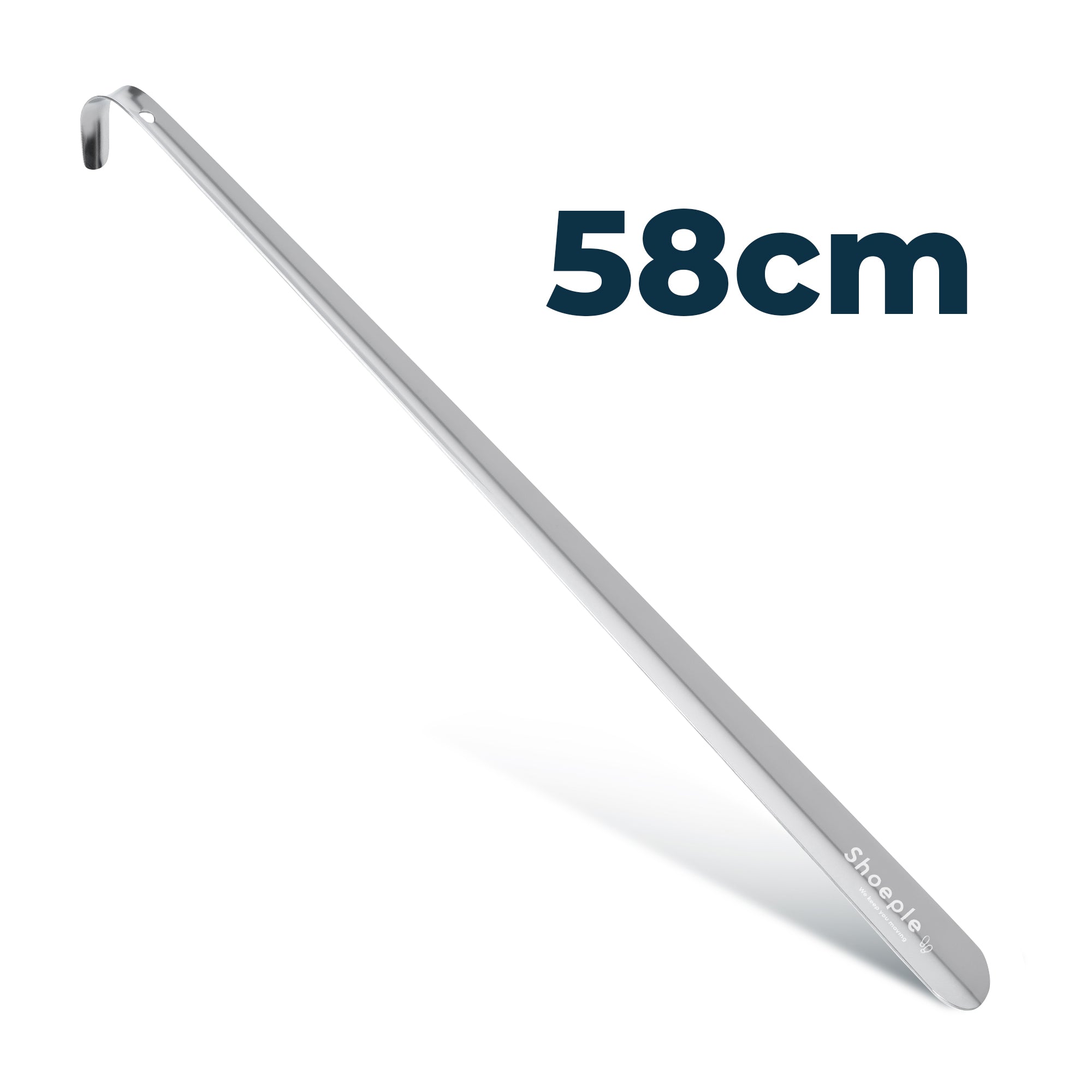 Shoeple Schoenlepel - 58cm Lang - RVS Duurzaam en extra sterk - Zilver