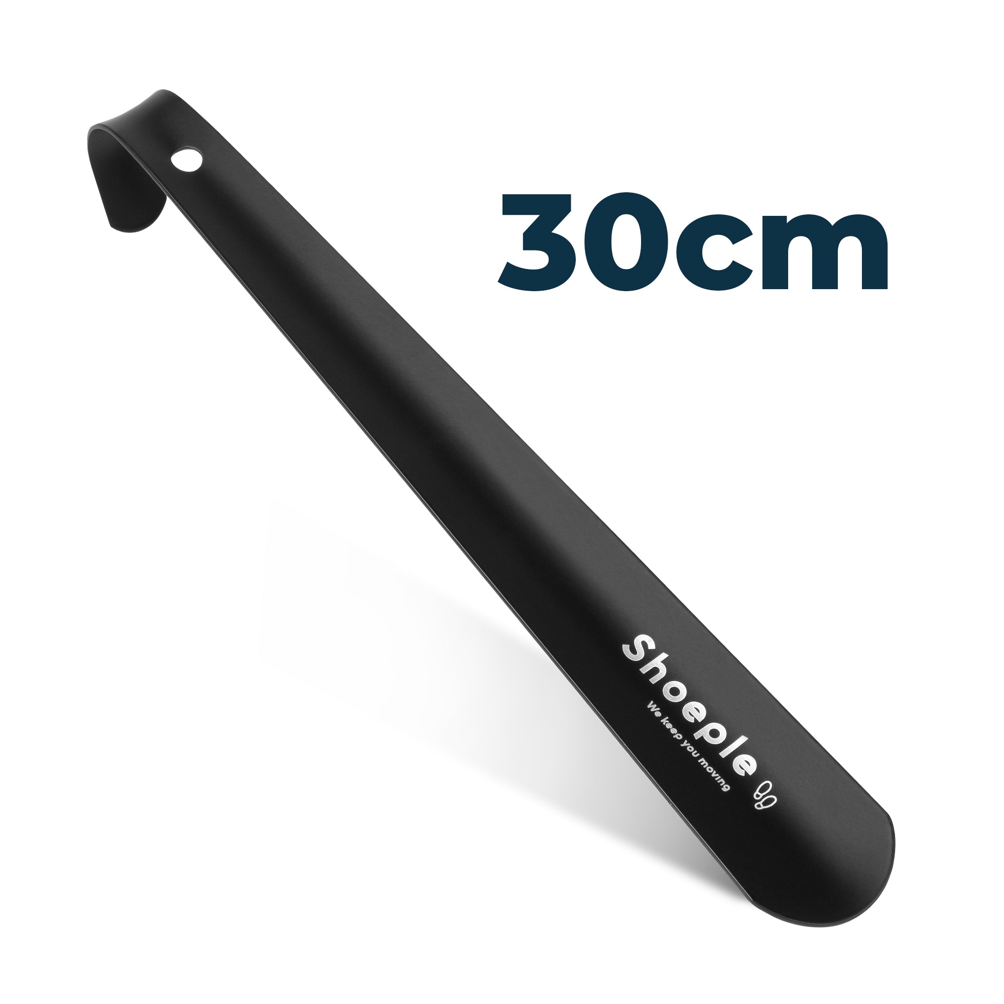Shoeple Schoenlepel - 30cm Lang - RVS Duurzaam en extra sterk - Zwart