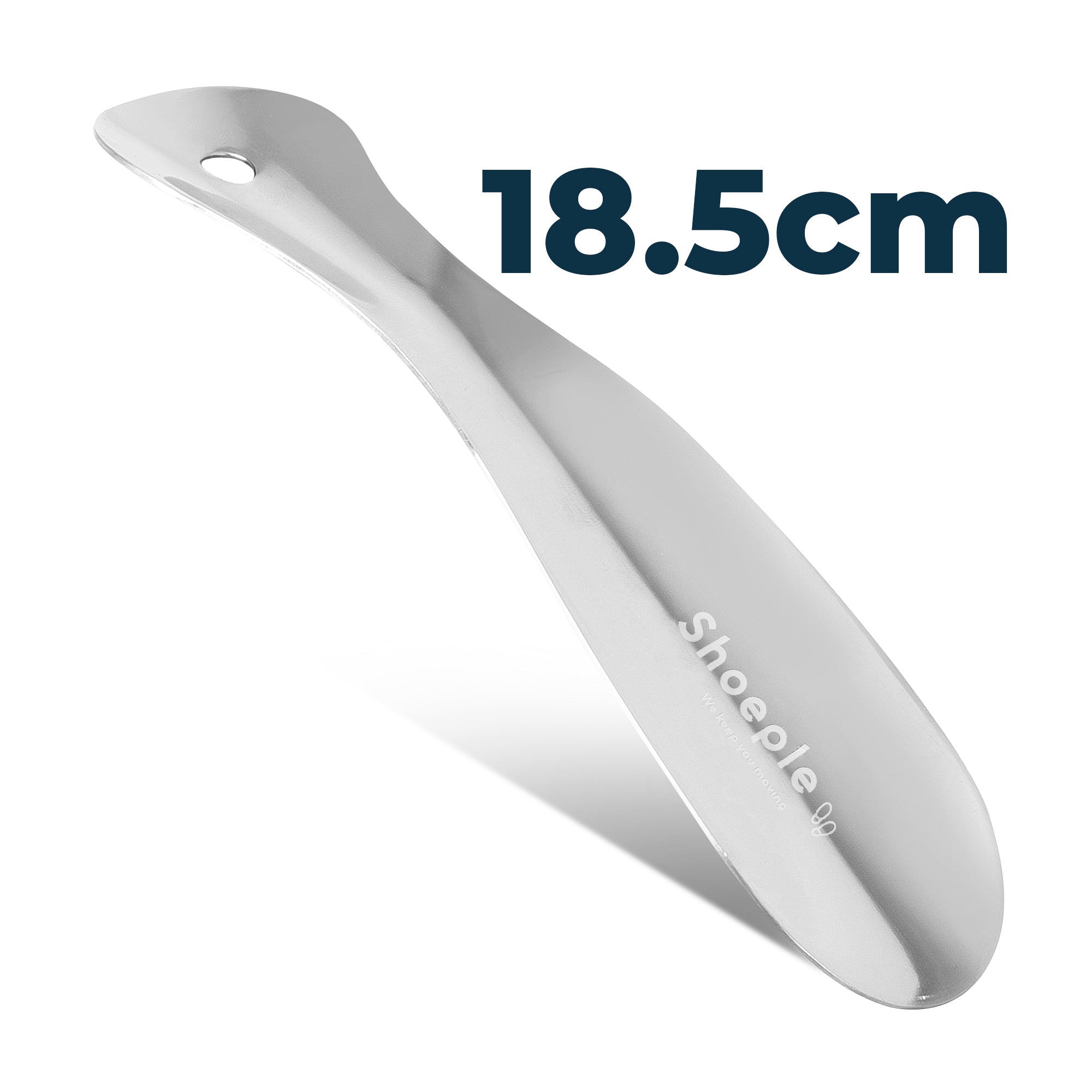 Shoeple Schoenlepel - 18,5cm Lang - RVS Duurzaam en extra sterk - Zilver