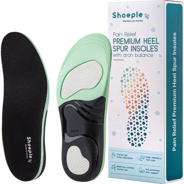 Shoeple Hielspoor Zooltjes - Premium Inlegzolen - Steunzolen Fasciitis Plantaris - Maat 42-44
