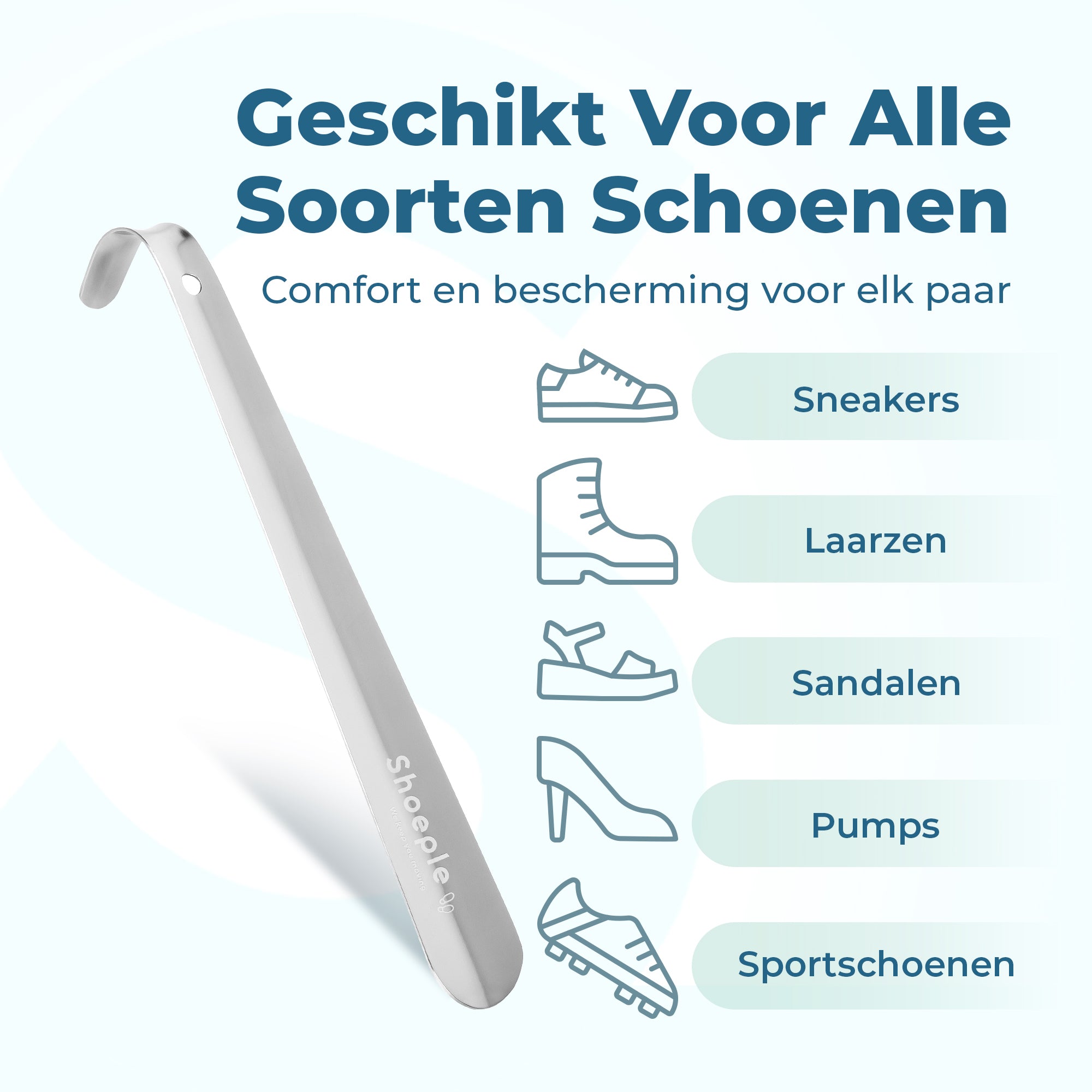Shoeple Schoenlepel -  RVS Duurzaam en extra sterk