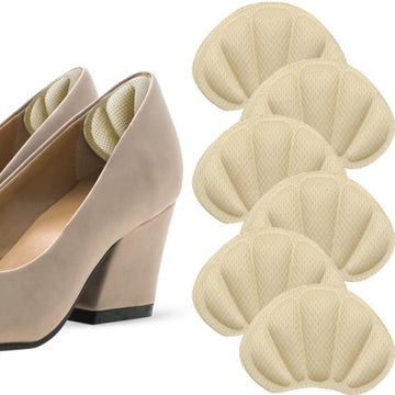 Shoeple Heelpad Flex (6 stuks) - Hielkussentjes voor Schoenen - Schoenverkleiner - Antislip Hielzool - Hielbeschermer - Beige