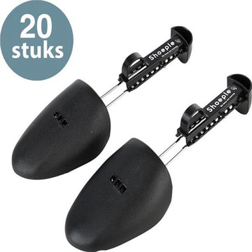 Shoeple Schoenspanner (20 stuks) Maat 38 t/m 45 - Schoenoprekker - Schoenvormer - Anti kreuk Sneaker - Zwart