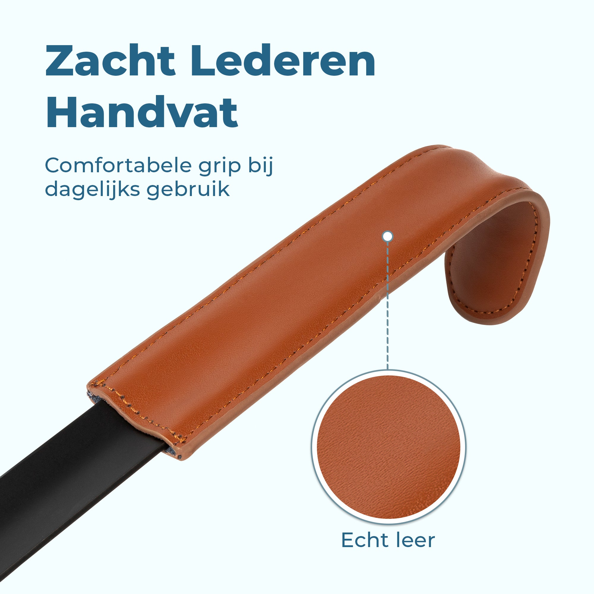 Shoeple Schoenlepel - 58cm Lang - RVS Duurzaam en extra sterk - Zwart