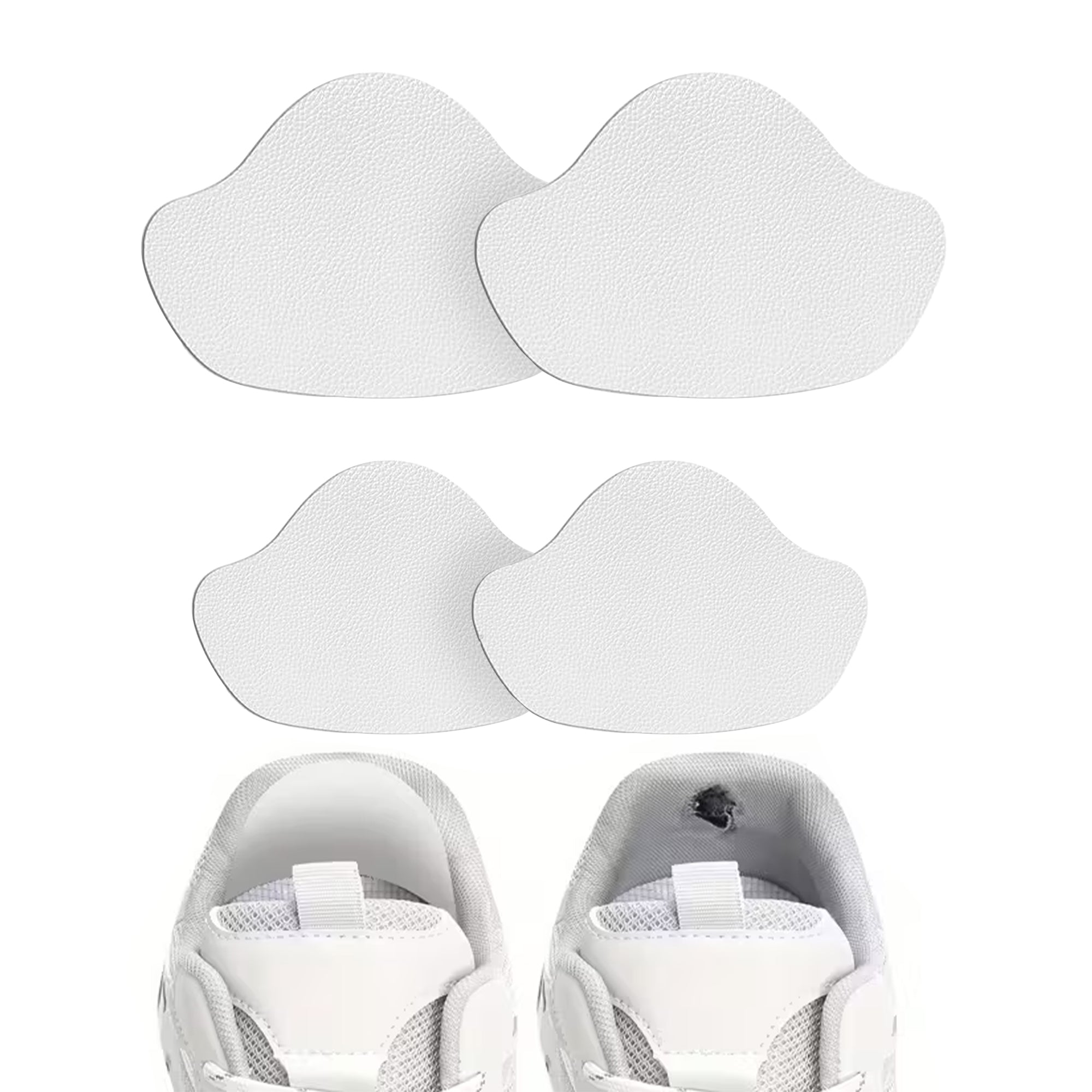 Shoeple Hak Reparatie Schoen (4 stuks) - Hielzooltjes - Inlegzool - Hakbeschermers - Wit