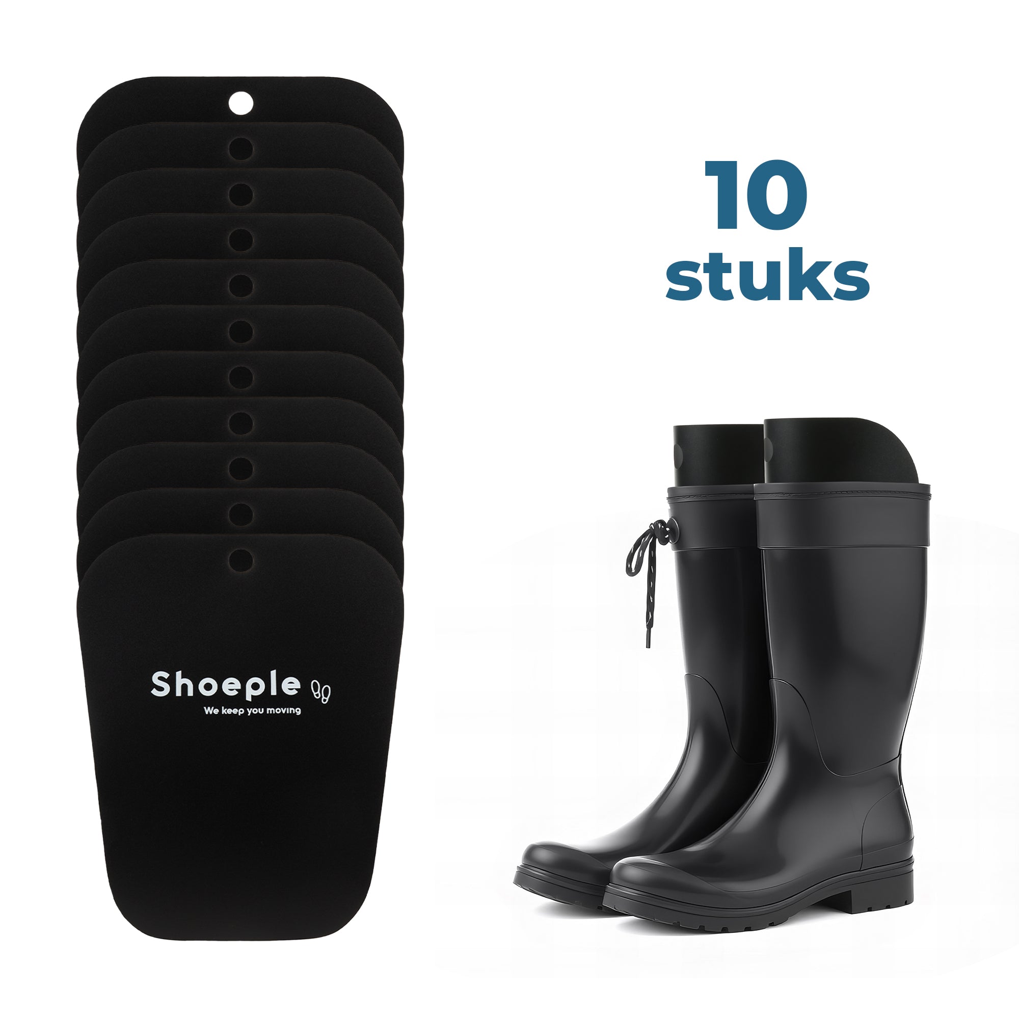Shoeple Laarzenspanners (10 Stuks) - Laarzenhouder Paardrijlaarzen Dameslaars - 35 x 28 cm - Zwart