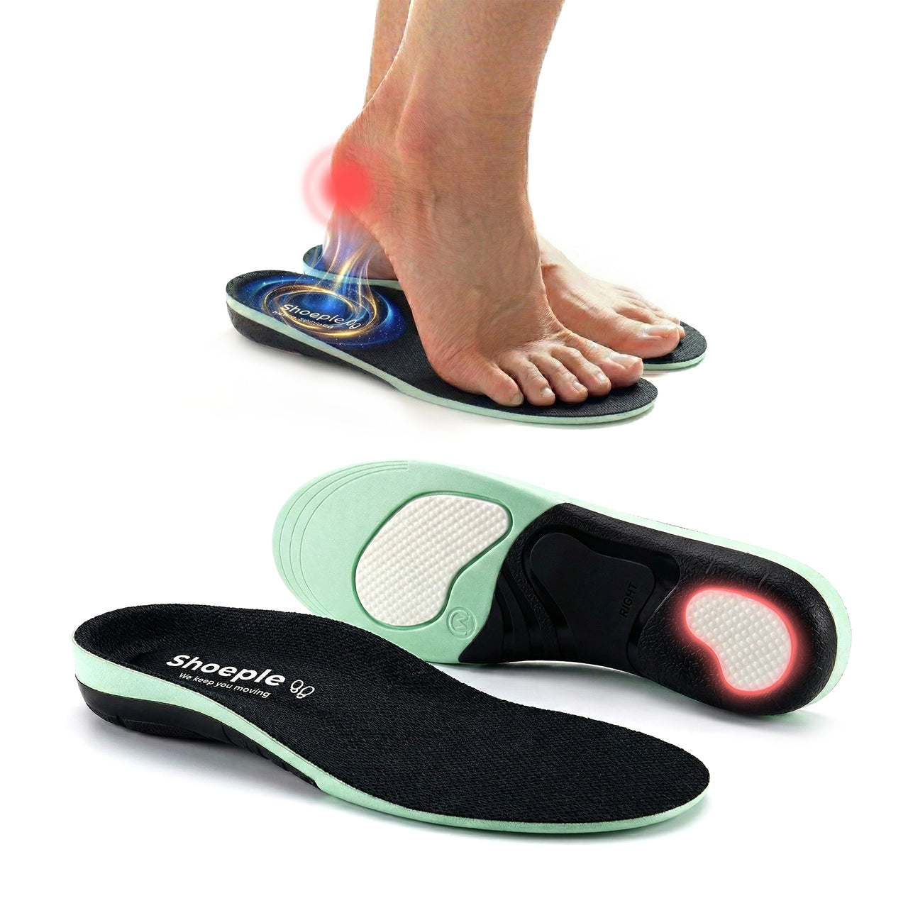 Shoeple Hielspoor Zooltjes - Premium Inlegzolen - Steunzolen Fasciitis Plantaris