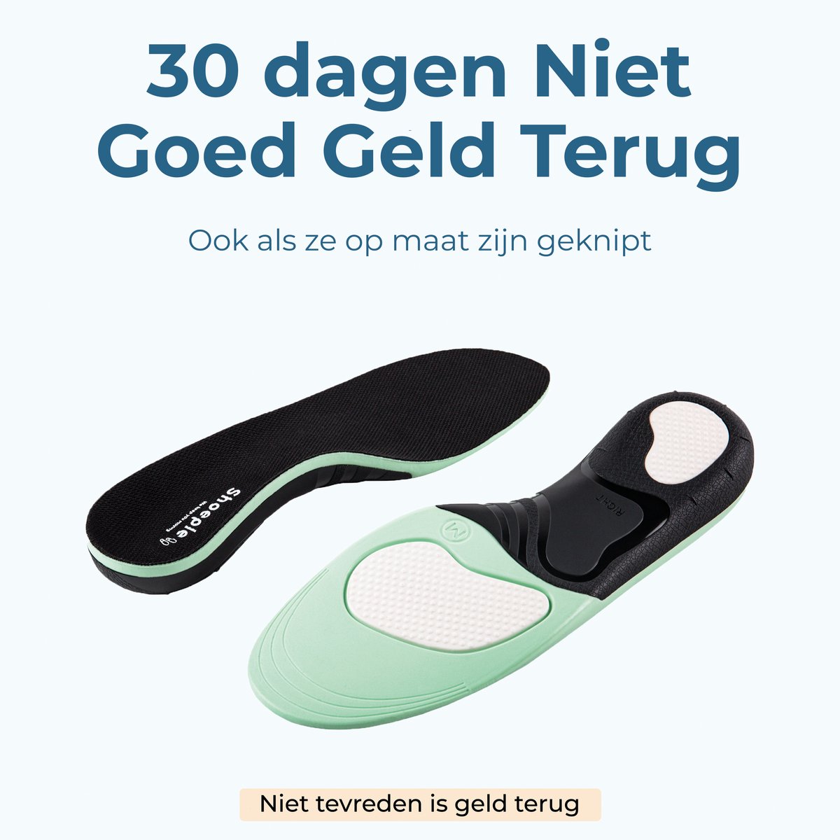 Shoeple Hielspoor Zooltjes - Premium Inlegzolen - Steunzolen Fasciitis Plantaris - Maat 42-44