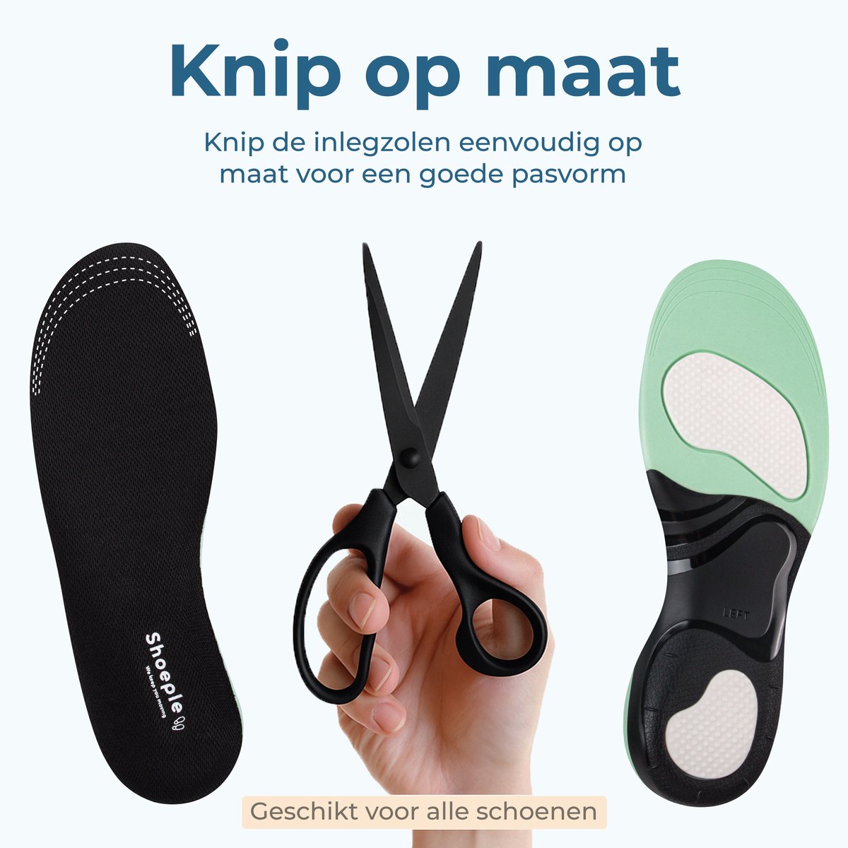 Shoeple Hielspoor Zooltjes - Premium Inlegzolen - Steunzolen Fasciitis Plantaris - Maat 42-44