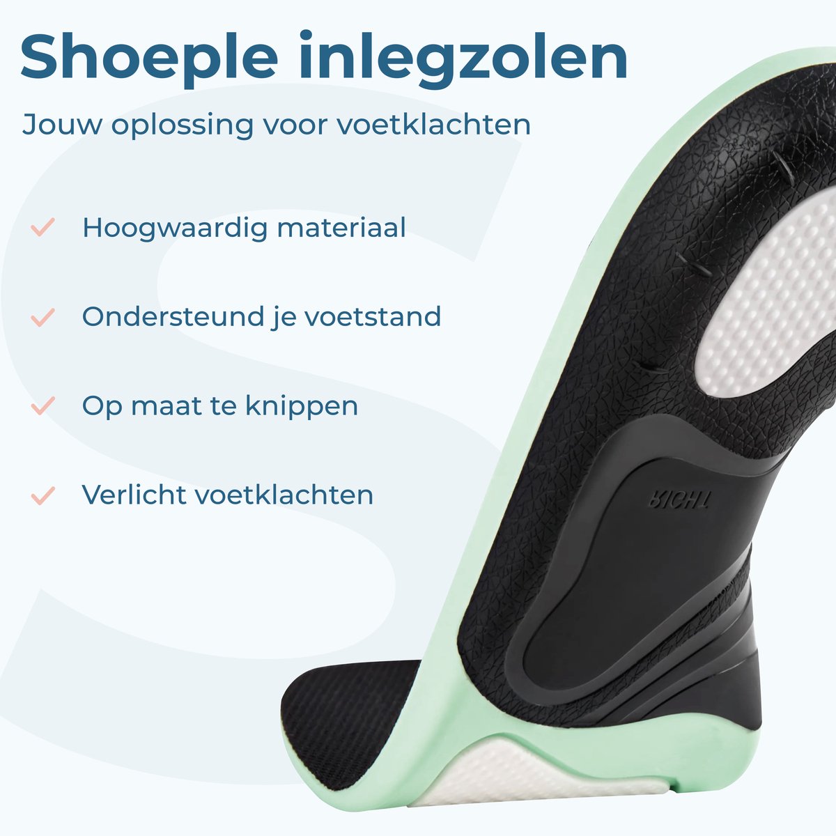 Shoeple Hielspoor Zooltjes - Premium Inlegzolen - Steunzolen Fasciitis Plantaris - Maat 42-44