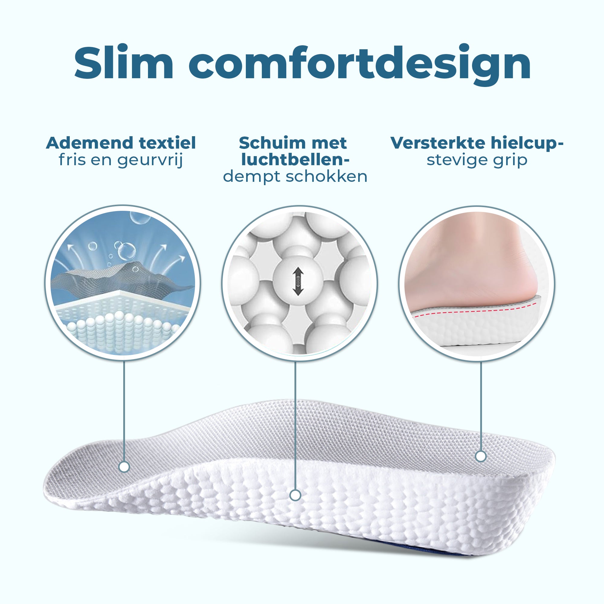 Shoeple Hakverhogende Inlegzolen - Set van 3