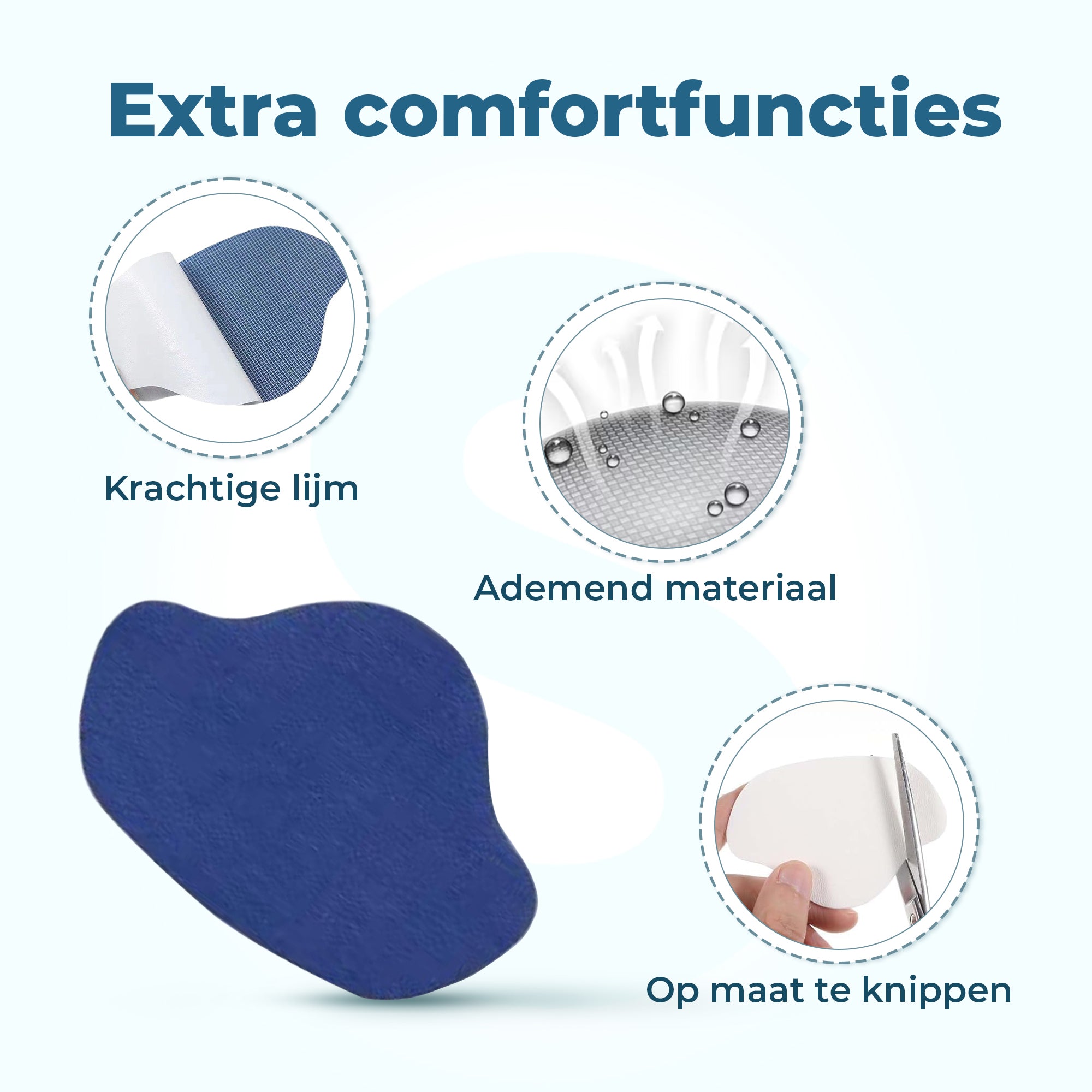 Shoeple Hak Reparatie Schoen (4 stuks) - Hielzooltjes - Inlegzool - Hakbeschermers - Blauw