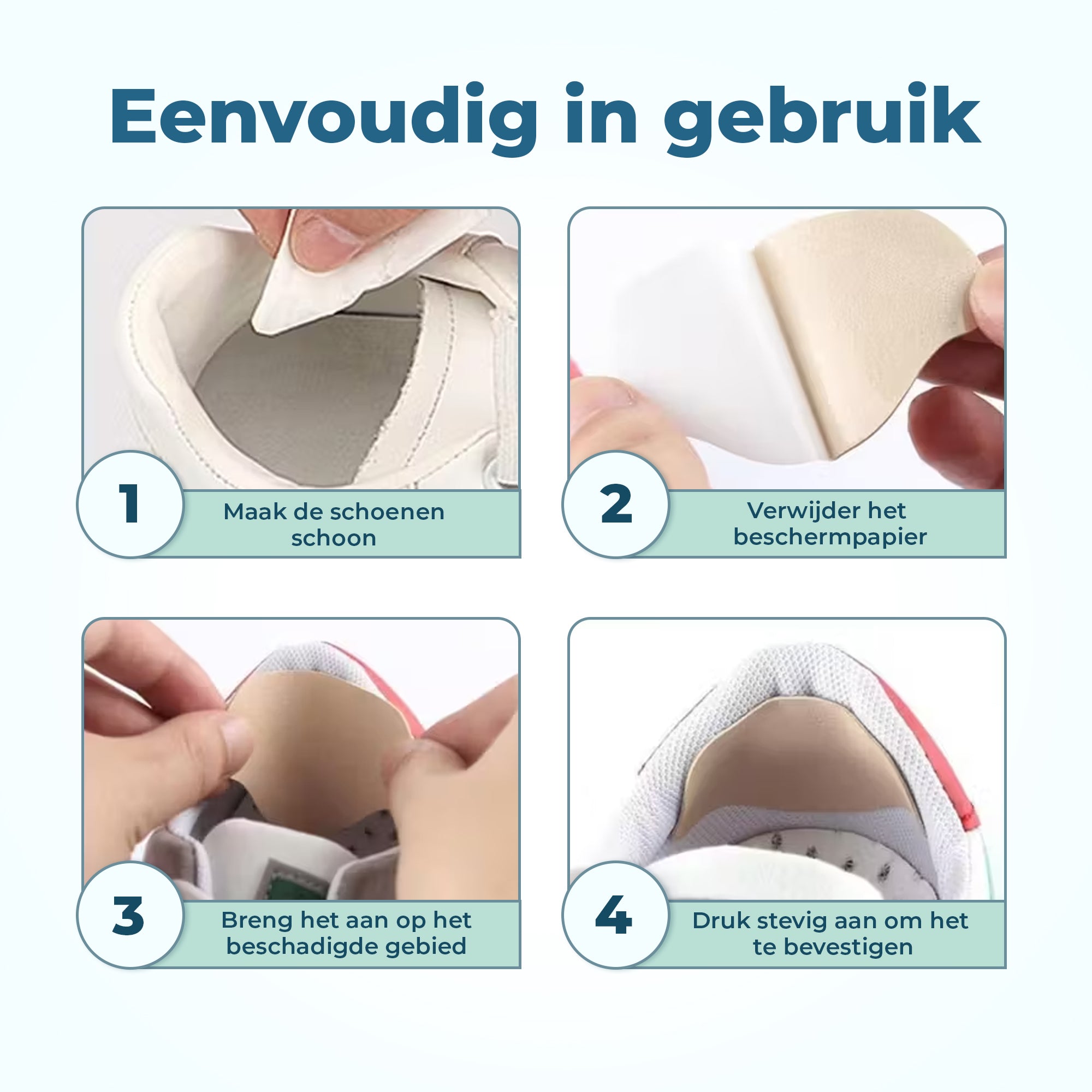 Shoeple Hak Reparatie Schoen (4 stuks) - Hielzooltjes - Inlegzool - Hakbeschermers - Geel