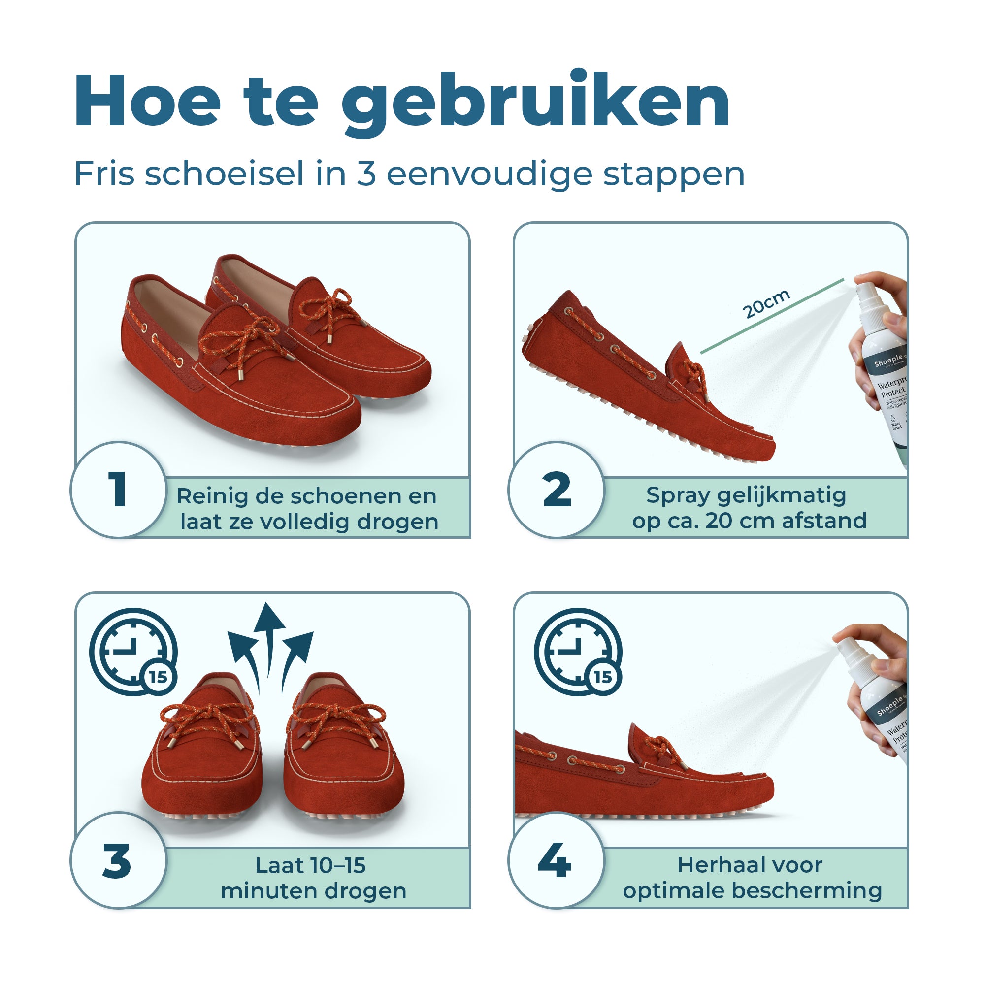Shoeple Protect Spray – Waterproofer voor Schoenen – 100ml – Beschermt Leer, Suède & Textiel