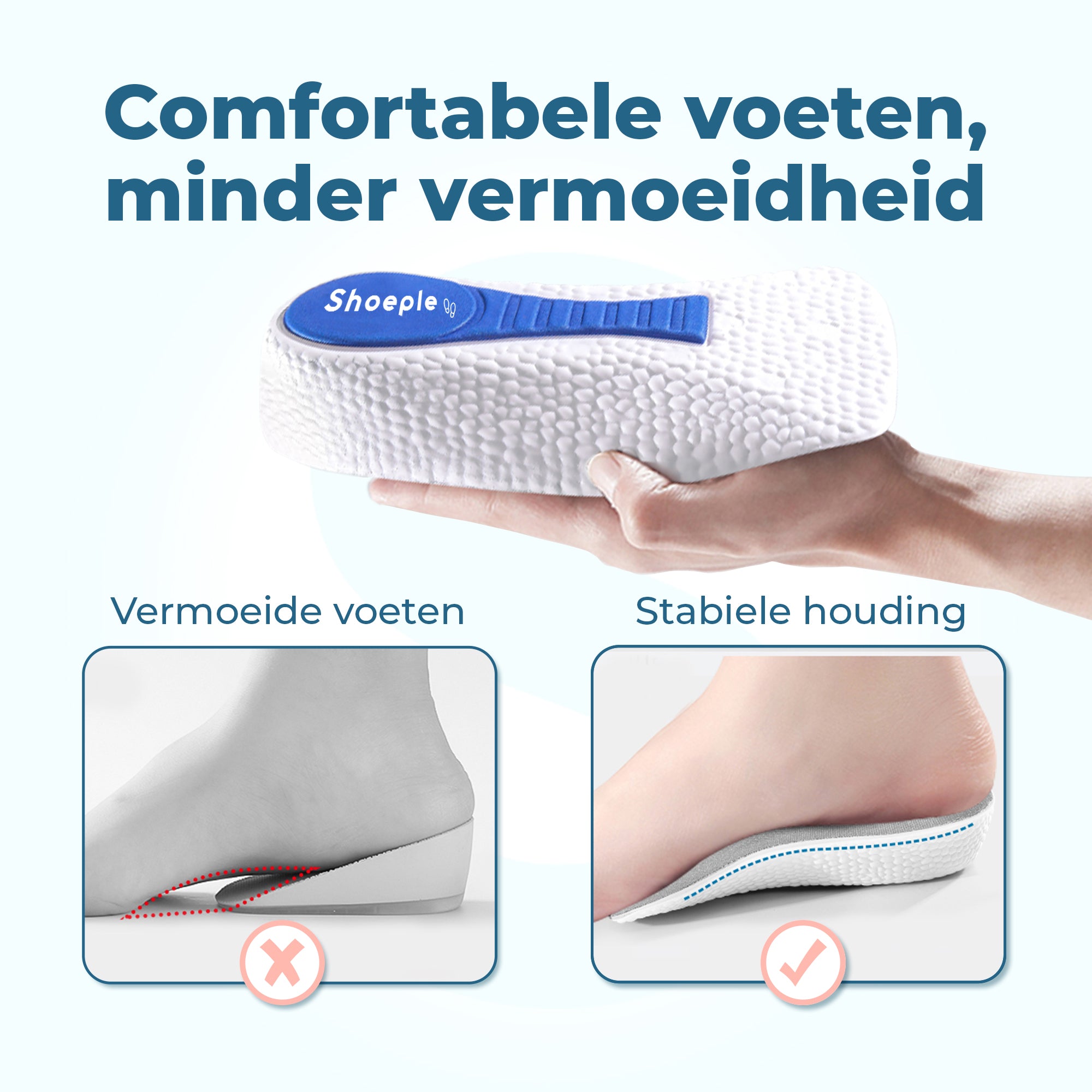 Shoeple Hakverhogende Inlegzolen - Set van 3