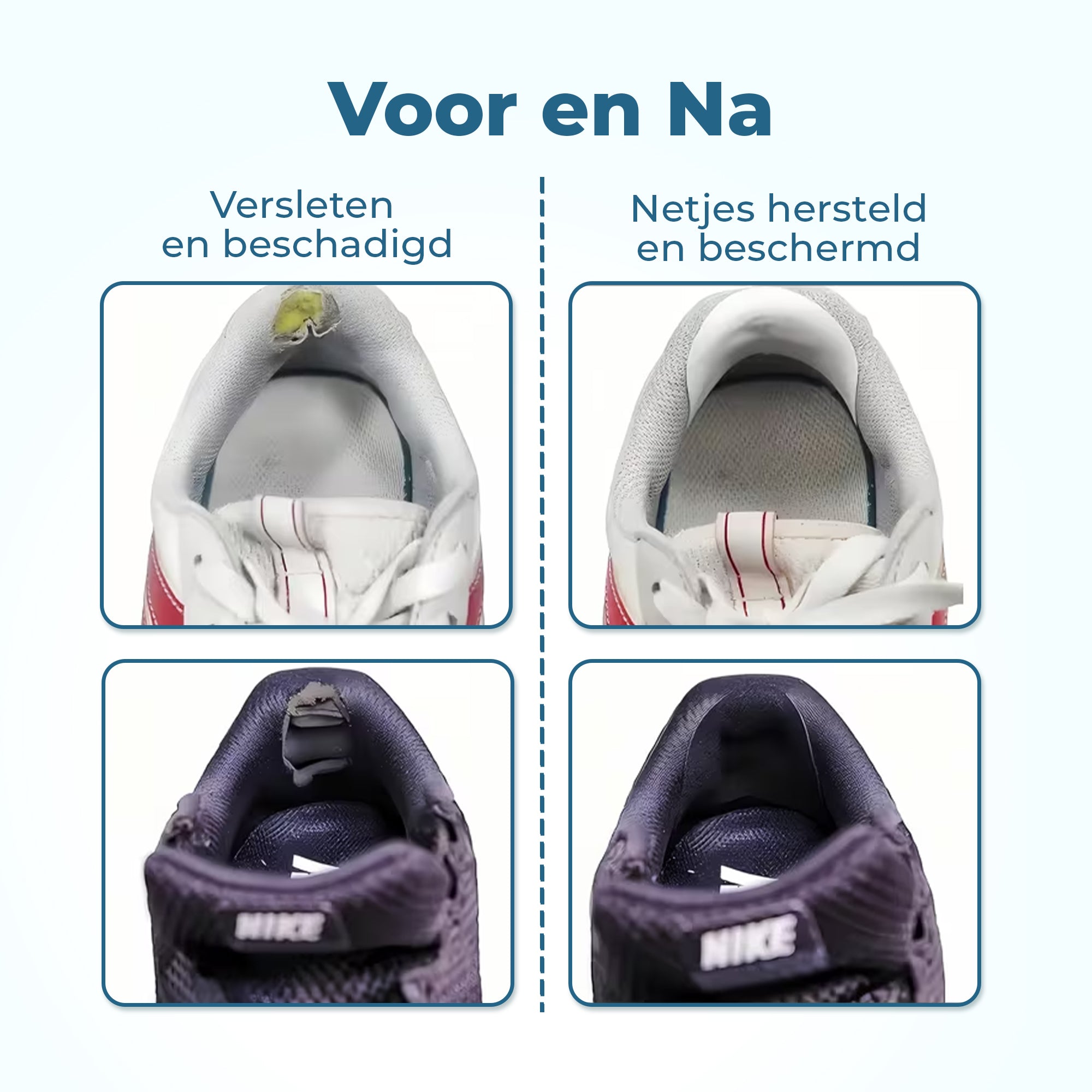Shoeple Hak Reparatie Schoen (8 stuks) - Hielzooltjes - Inlegzool - Hakbeschermers - Wit & Zwart