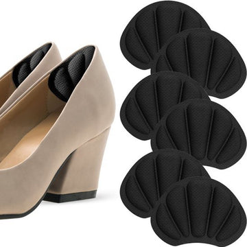 Shoeple Heelpad Flex (6 stuks) - Hielkussentjes voor Schoenen - Schoenverkleiner - Antislip Hielzool - Hielbeschermer - Zwart