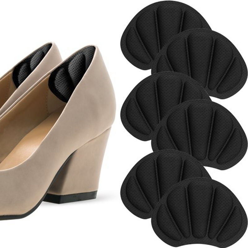 Shoeple Heelpad Flex (6 stuks) - Hielkussentjes voor Schoenen - Schoenverkleiner - Antislip Hielzool - Hielbeschermer - Zwart