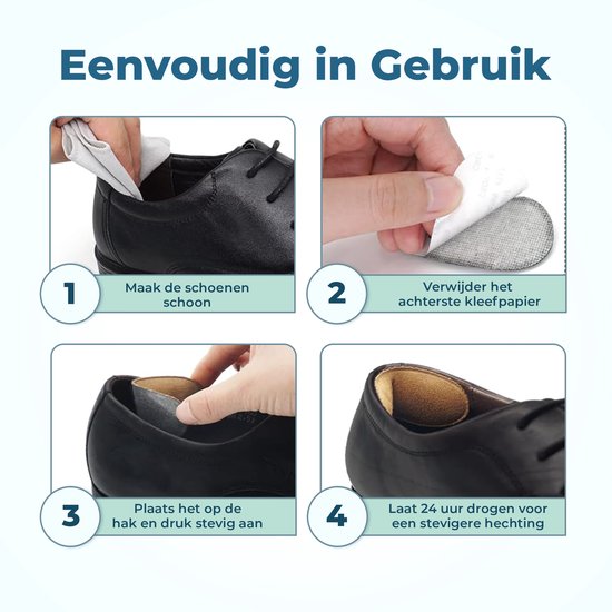 Shoeple Heelpad Comfortmax (6 stuks) - Hielkussentjes voor Schoenen - Schoenverkleiner - Antislip Hielzool - Hielbeschermer - Bruin