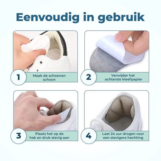 Shoeple Heelpad Flex (6 stuks) - Hielkussentjes voor Schoenen - Schoenverkleiner - Antislip Hielzool - Hielbeschermer - Beige