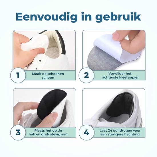 Shoeple Heelpad Flex (6 stuks) - Hielkussentjes voor Schoenen - Schoenverkleiner - Antislip Hielzool - Hielbeschermer - Zwart