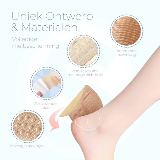 Shoeple Heelpad One (4 stuks) - Hielkussentjes voor Schoenen - Schoenverkleiner - Antislip Hielzool - Hielbeschermer - Beige