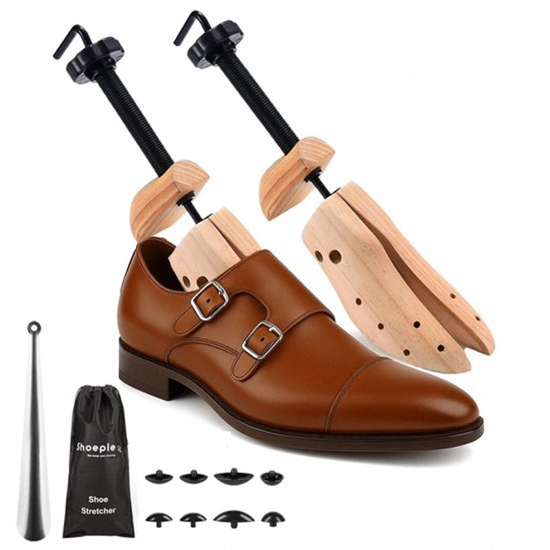 Shoeple Schoenspanner (2 stuks) Hout - Maat 41 t/m 45 - Verstelbare Schoenoprekker - Schoenvormer