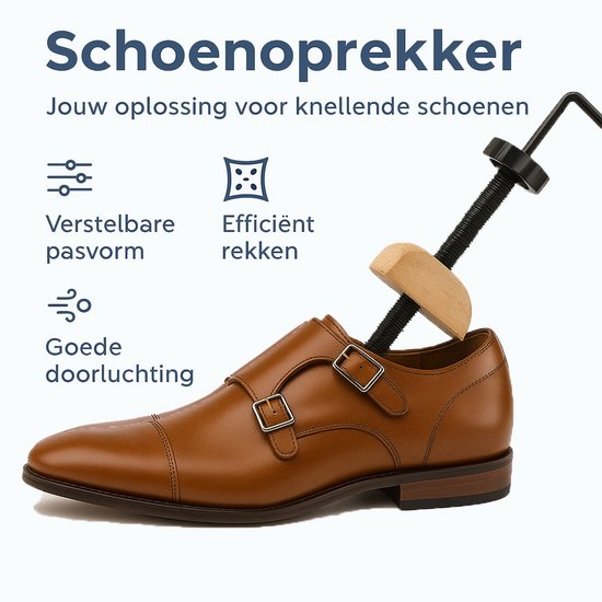 Shoeple Schoenspanner (2 stuks) Hout - Maat 35 t/m 40 - Verstelbare Schoenoprekker - Schoenvormer