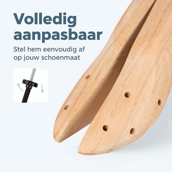Shoeple Schoenspanner (2 stuks) Hout - Maat 35 t/m 40 - Verstelbare Schoenoprekker - Schoenvormer