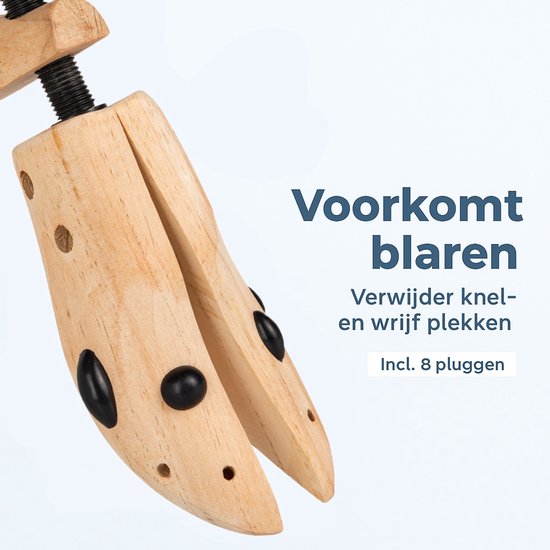 Shoeple Schoenspanner (2 stuks) Hout - Maat 35 t/m 40 - Verstelbare Schoenoprekker - Schoenvormer
