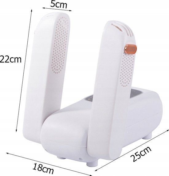 Shoeple Schoenendroger - Schoenverfrisser - Geurvreter - Frisse schoenen - Antibacterieel - UV straling - Schoenverwarmer - Schoendroger - Inklapbaar -Wit