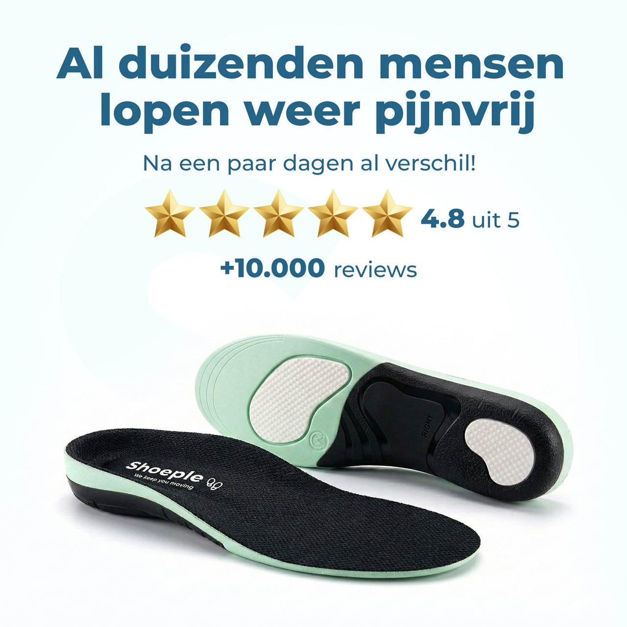 Shoeple Hielspoor Zooltjes - Premium Inlegzolen - Steunzolen Fasciitis Plantaris