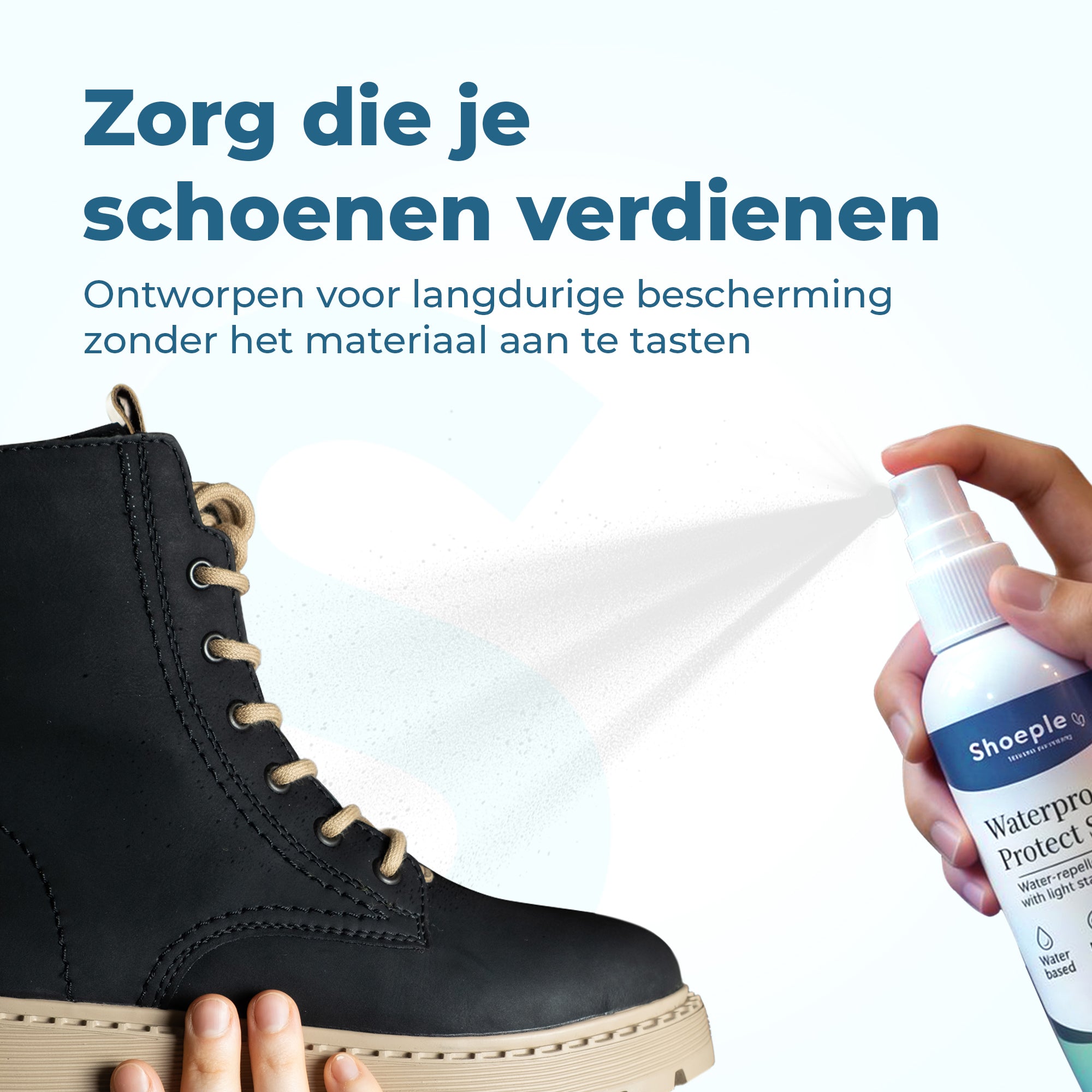 Shoeple Protect Spray – Waterproofer voor Schoenen – 100ml – Beschermt Leer, Suède & Textiel