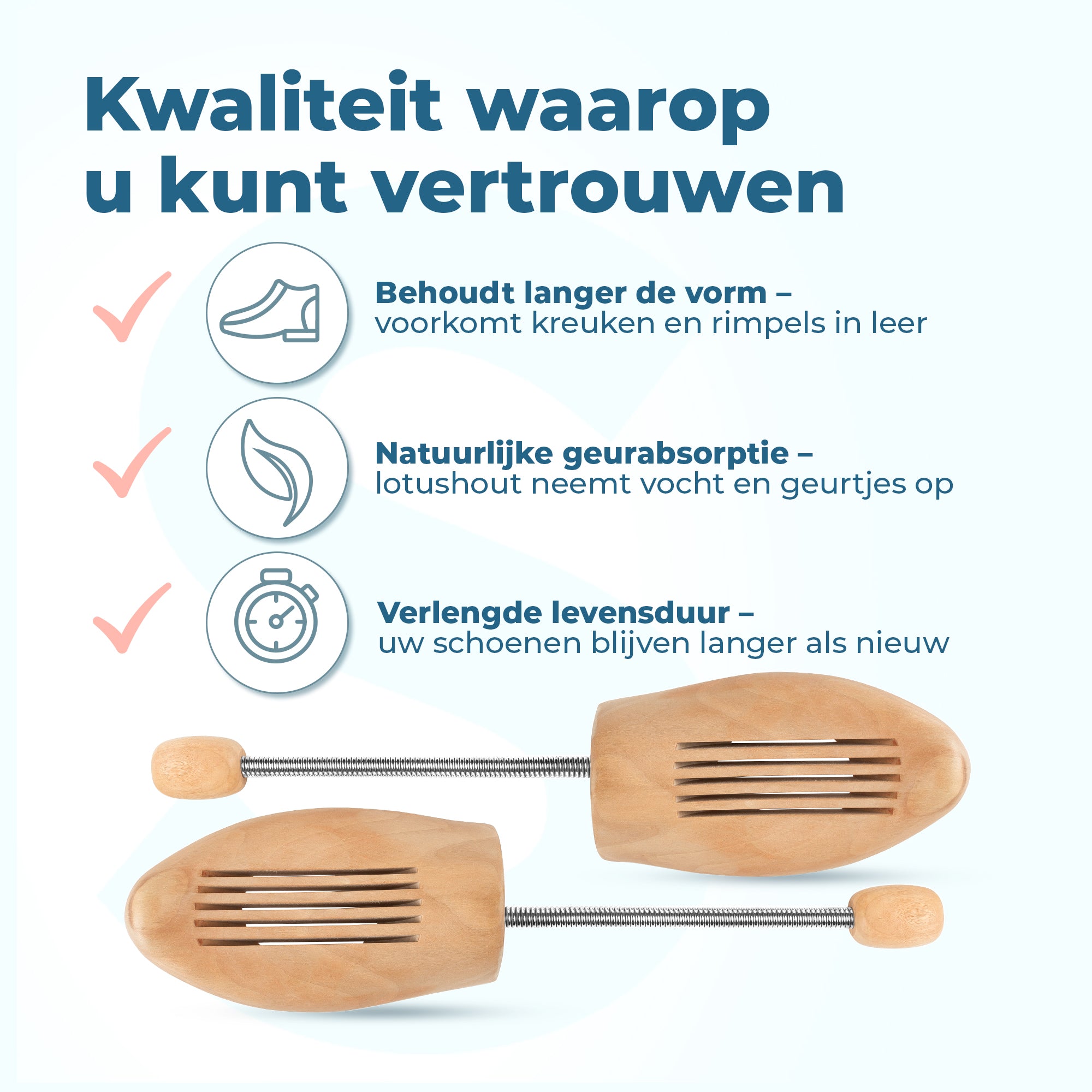 Shoeple Houten Schoenspanner – Duurzaam hout – Voor heren- en damesschoenen