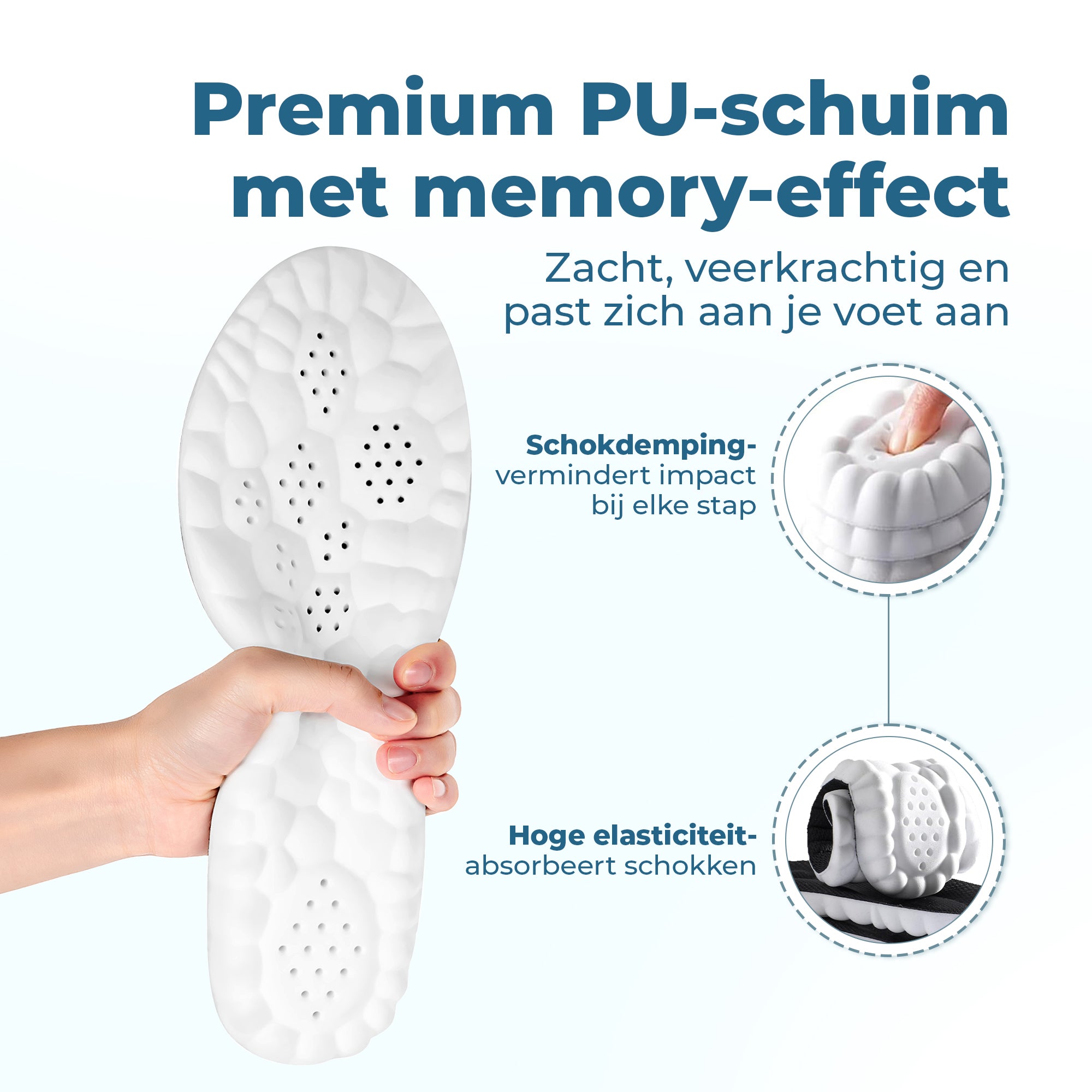 Shoeple Memory Foam Inlegzolen – Comfort & Schokdemping – Ademend & Ergonomisch