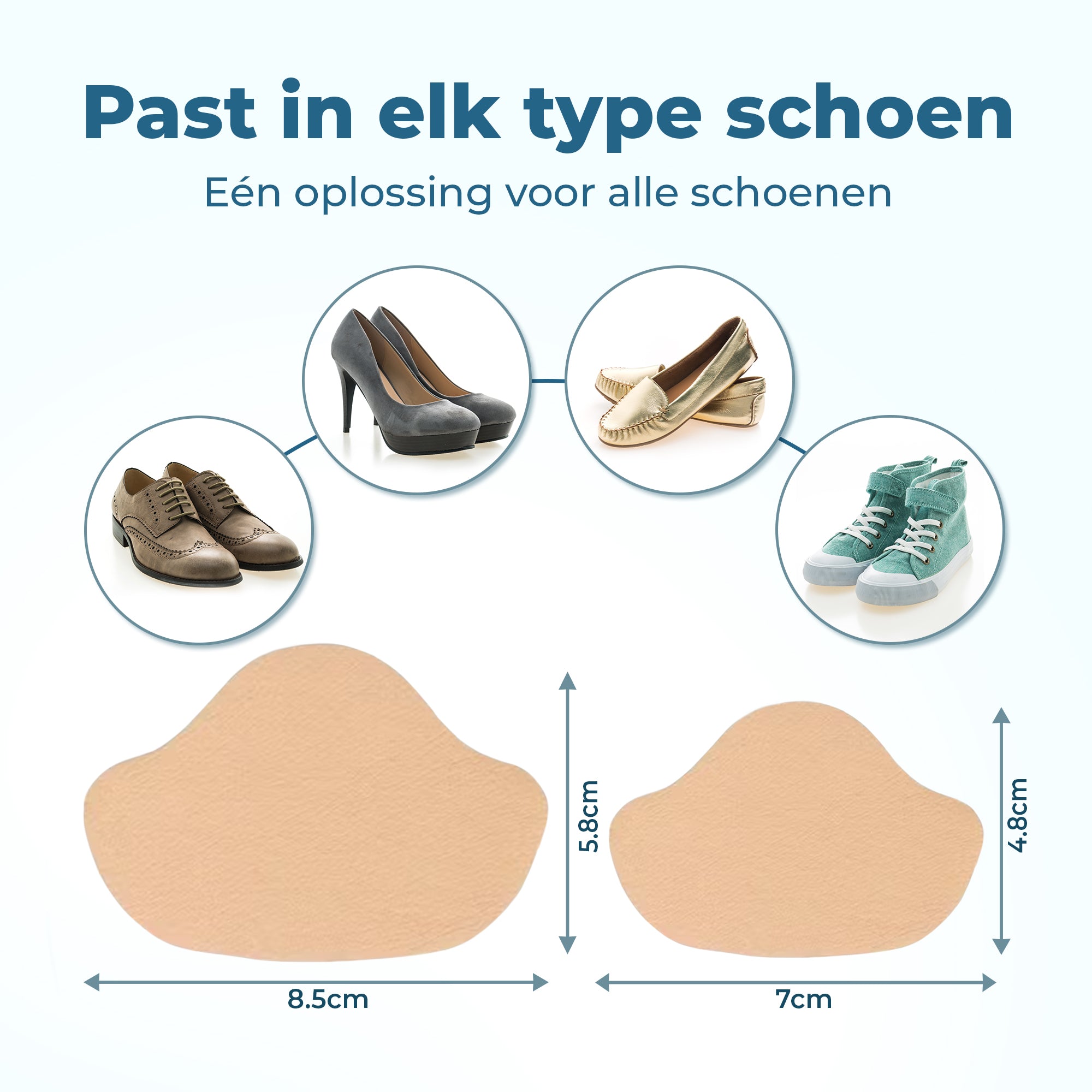 Shoeple Hak Reparatie Schoen (4 stuks) - Hielzooltjes - Inlegzool - Hakbeschermers - Geel