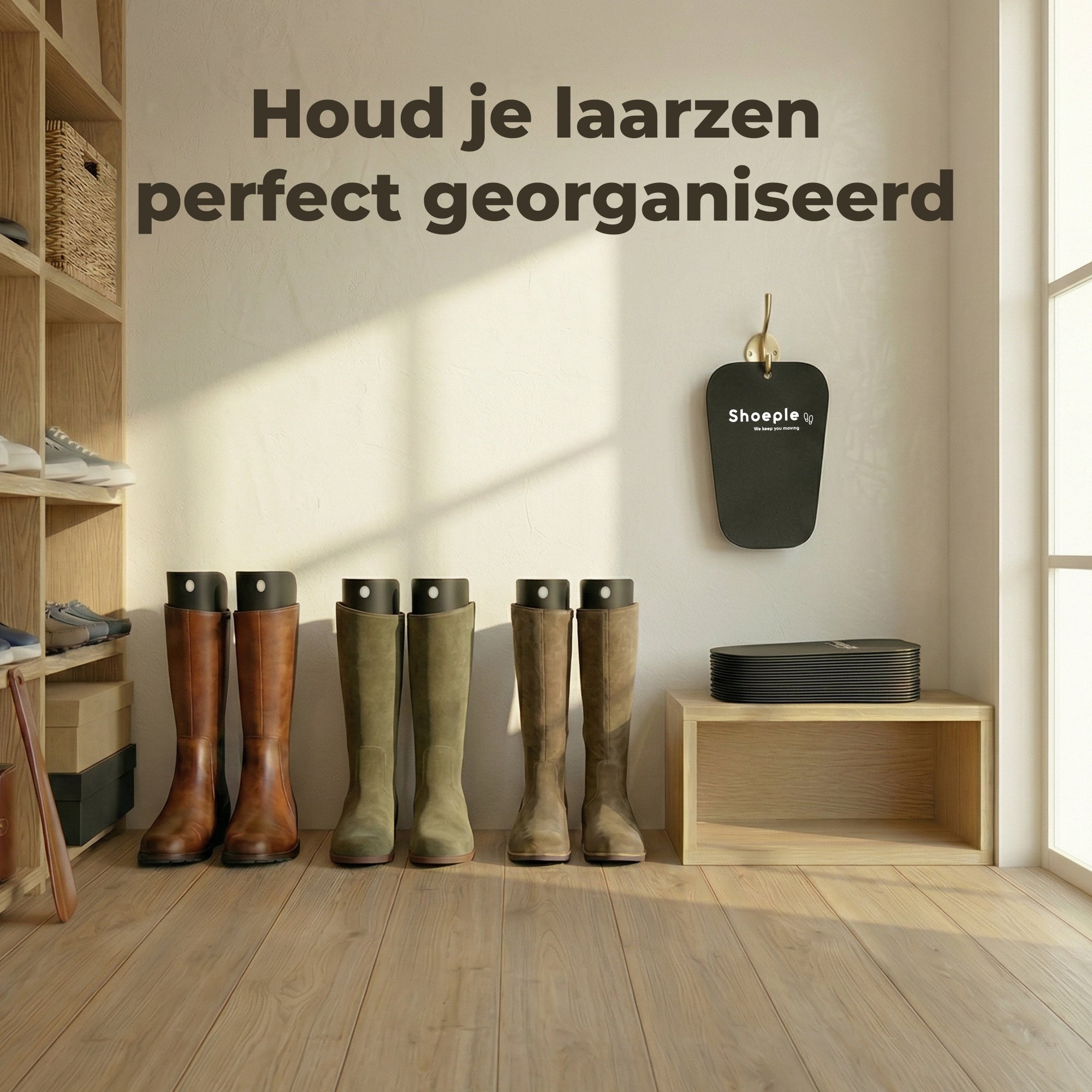 Shoeple Laarzenspanners (10 Stuks) - Laarzenhouder Paardrijlaarzen Dameslaars - 35 x 28 cm - Zwart