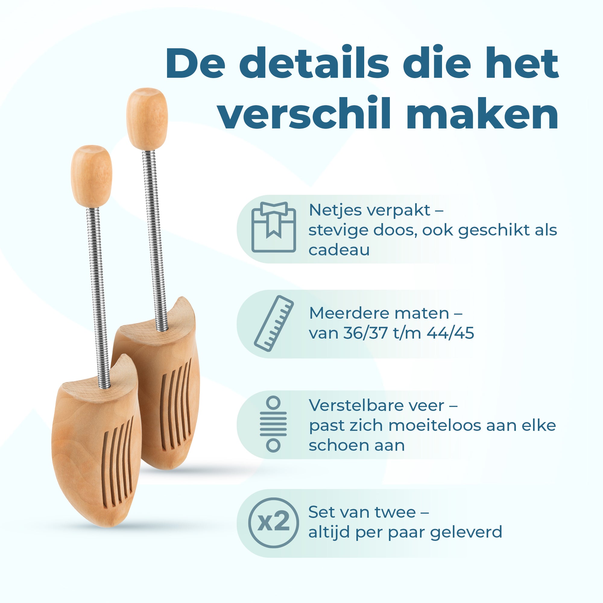 Shoeple Houten Schoenspanner – Duurzaam hout – Voor heren- en damesschoenen