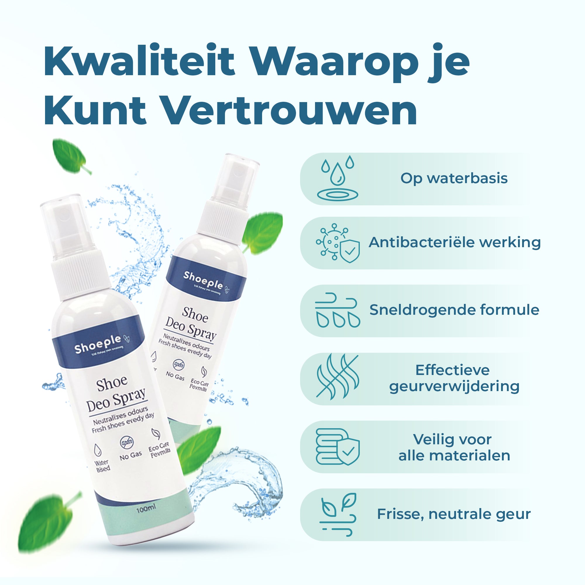 Shoeple Schoenendeo Spray – Frisse Geur & Anti-Bacterieel – 100ml