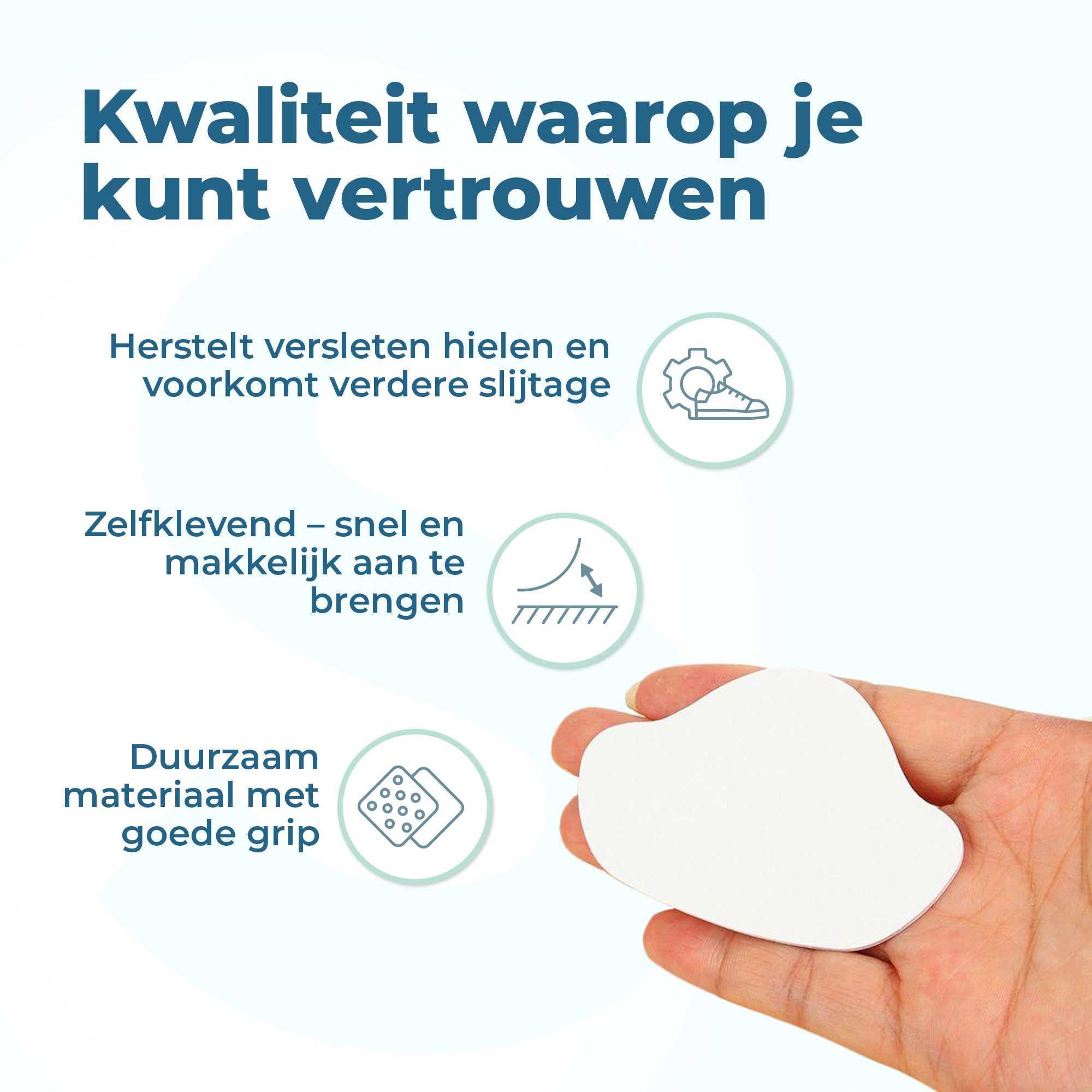 Shoeple Hak Reparatie Schoen (4 stuks) - Hielzooltjes - Inlegzool - Hakbeschermers - Wit