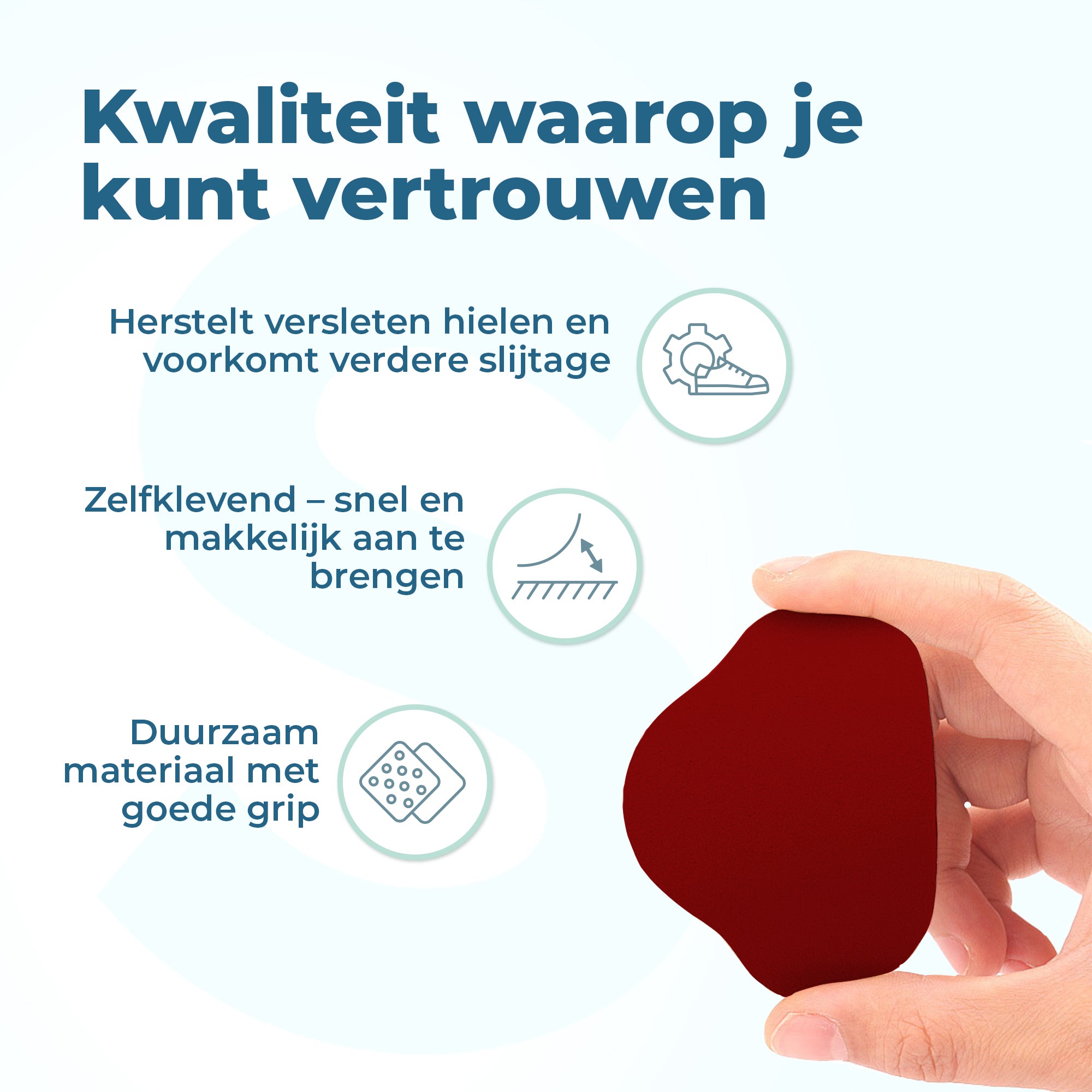 Shoeple Hak Reparatie Schoen (4 stuks) - Hielzooltjes - Inlegzool - Hakbeschermers - Rood